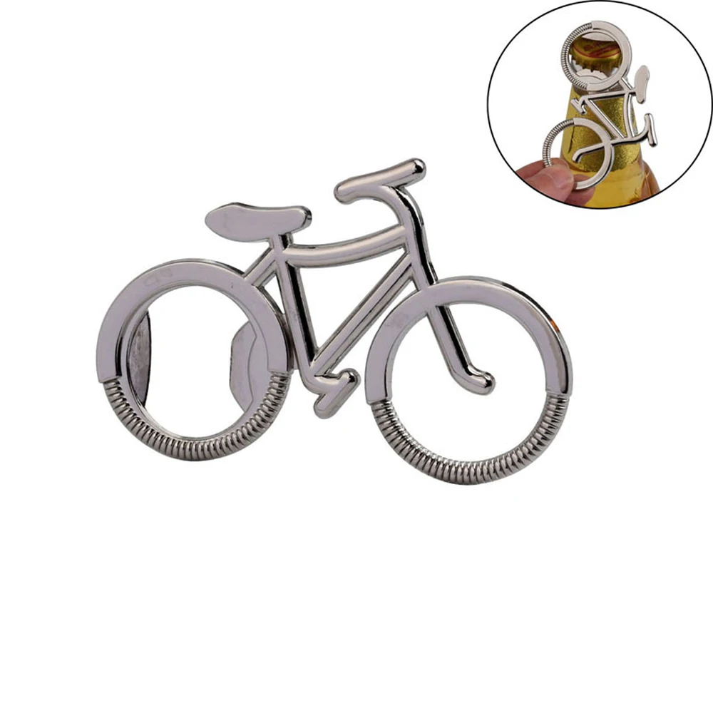 

Mini Bicycle Bottle Opener Multi-purpose Drinks Metal Can Opener Cap Lifter Stopper Key Rings Home Decor Kitchen Tools