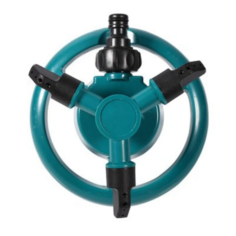 LJL-Garden Sprinklers Water Durable Rotary Three Nozzle Pipe Hose Sprinkler 360 Degree Automatic Rotating Water Sprinkler images - 6