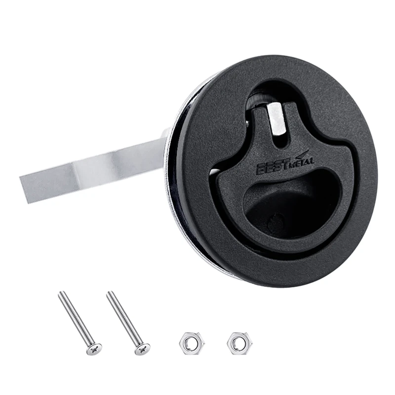 

Nylon Cam Latch Flush Mount Pull Hatch Deck Latch Turning Lift Handle with Back Plate Boat Marine Hardware Accessories