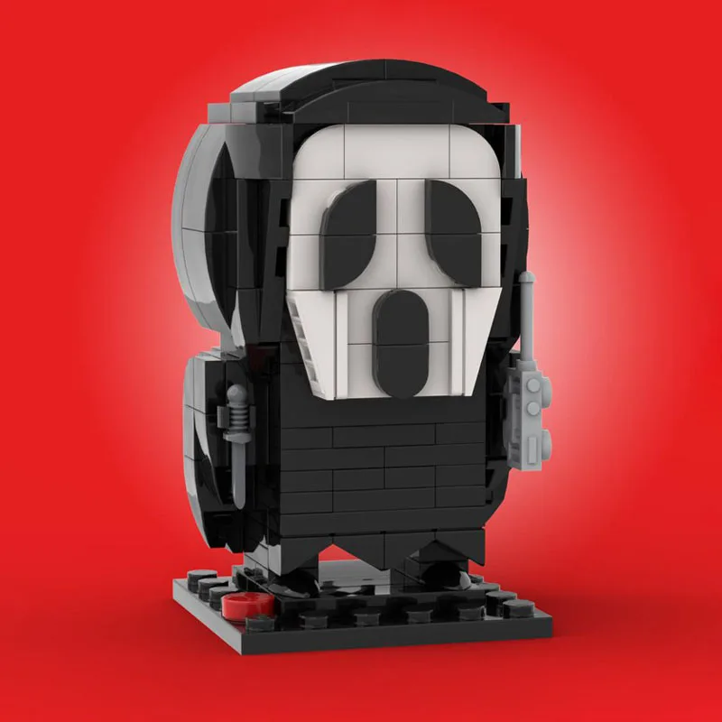 Набор строительных блоков Brickheadz «Маска из фильма «Крик»» (170 деталей) – креативный миниатюрный конструктор для хобби, идеальный подарок на Хэллоуин (art.: 3920dc1310fa9) - 3920dc1310fa9