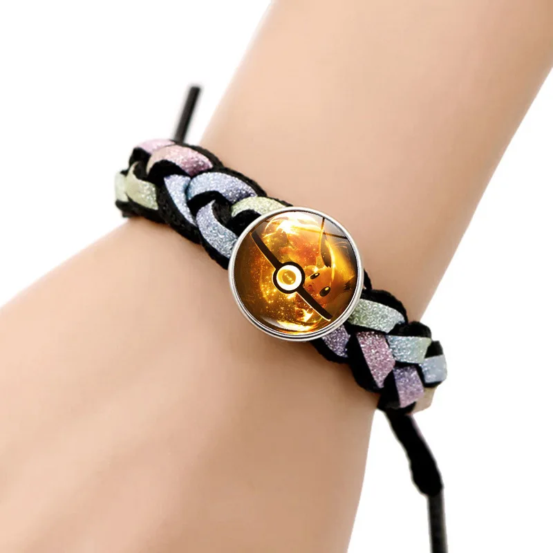 

Покемон Пикачу периферийный браслет для мужчин и женщин студентов Светоотражающая веревка для рук аниме ювелирные изделия для рук подарок ...