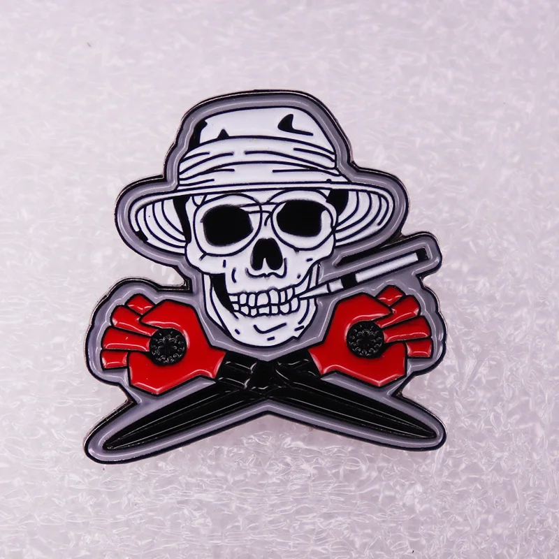 

Cool Skulls with Hats and Glasses Television Brooches Badge for Bag Lapel Pin Buckle Jewelry Gift For Friends