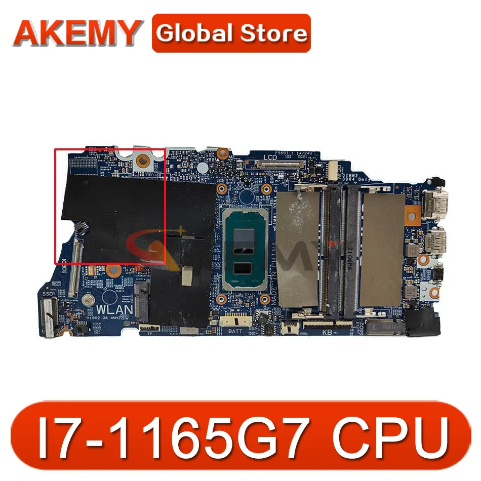 

High Quality Mainboard 5502 Laptop Motherboard CN-0WNVYK 0WNVYK WNVYK 19861-1 With SRK05 I7-1165G7 CPU 100% Fully Tested OK