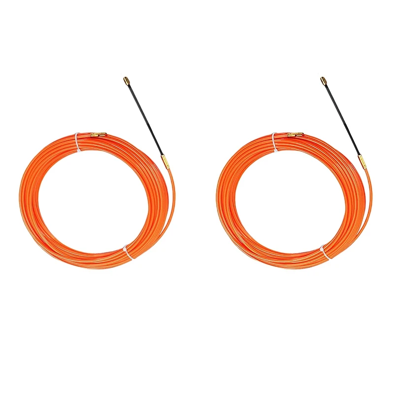 

Оранжевое направляющее устройство, 2 шт., 4 мм, нейлоновый электрический кабель, толкатели, воздуховод, змея, лента для рыбы, провод, 5 метров и ...