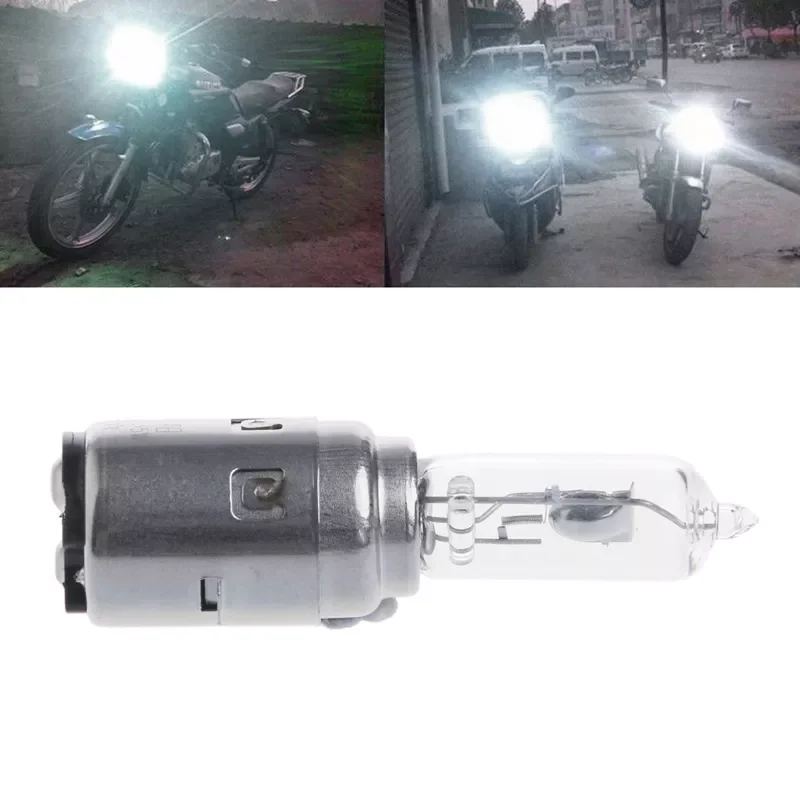 

Motorcycle DC 12V 35W BA20D Headlight Halogen Xenon Bulb White Light .
