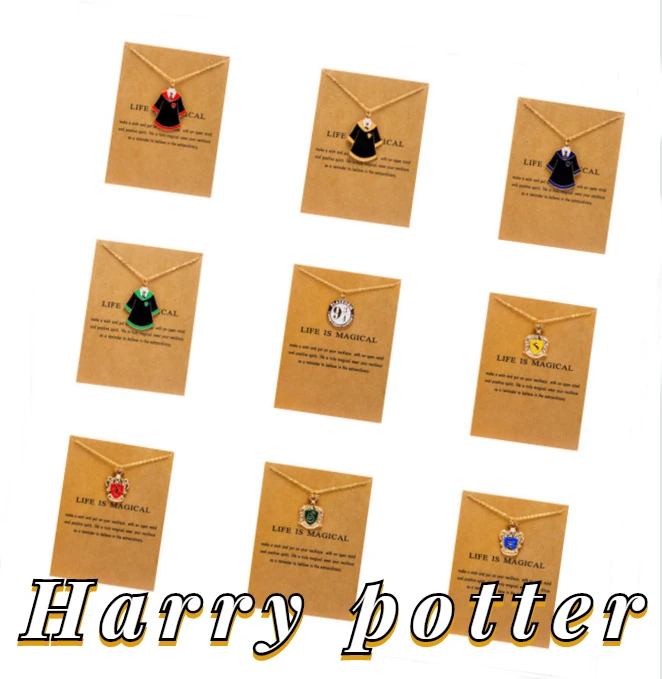 

Harry Potter Necklace for Women School of Witchcraft and Wizardry Uniform Badge Alloy Pendant Popular Accessories Wholesale