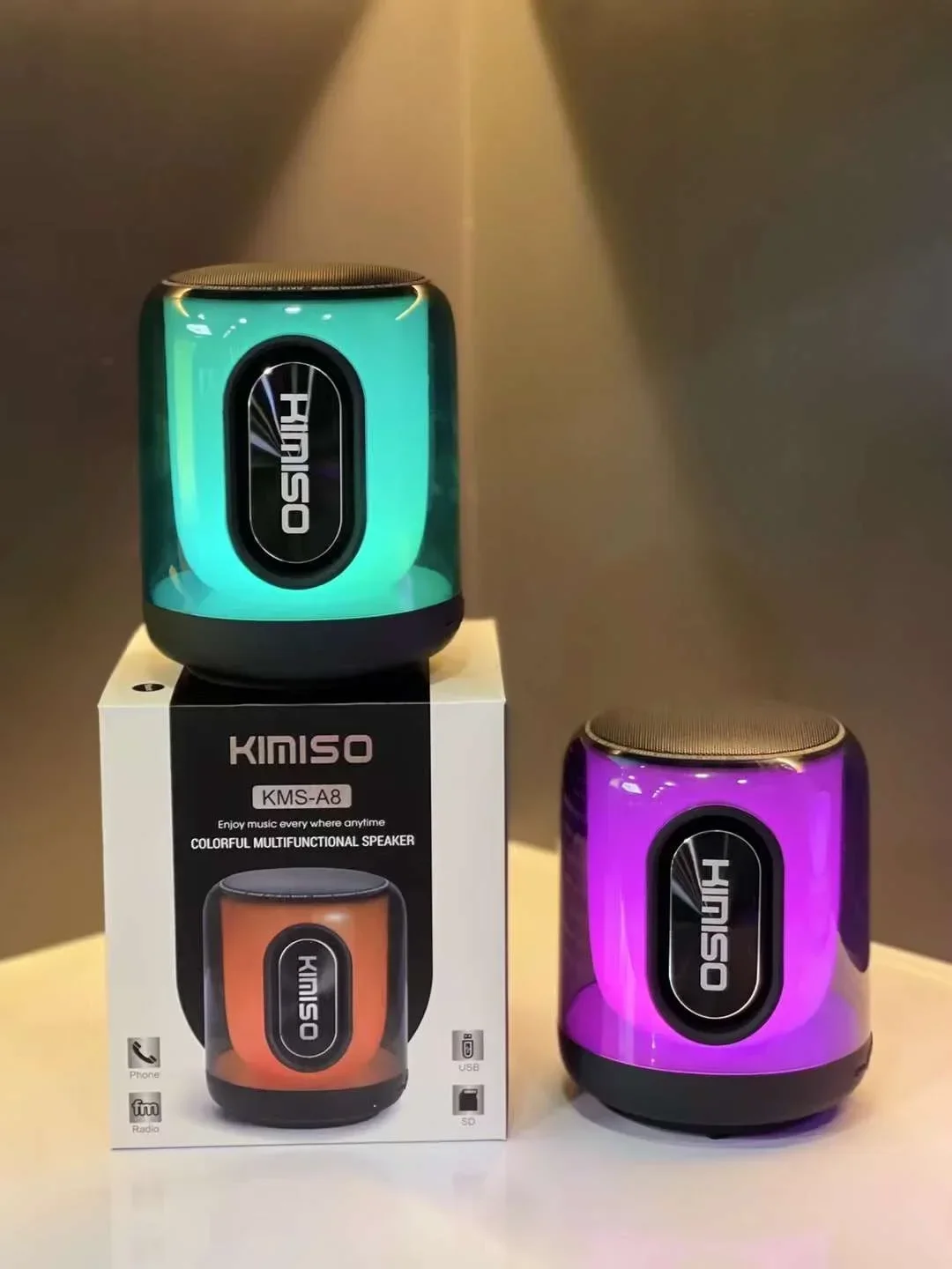 KIMISO KMS-A8 модный звуковой уличный музыкальный плеер светодиодный портативный