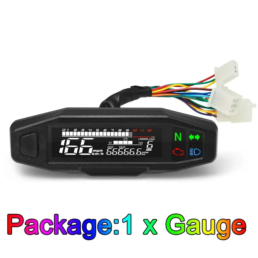 

Универсальный Мотоциклетный Спидометр, Цифровой Одометр С Тахометром, Светодиодный Дисплей, Датчик Скорости В Км/ч И Мили/ч