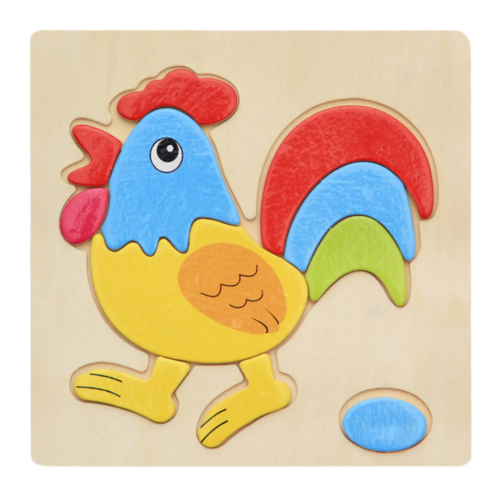 

22300 Wooden Animal Puzzles For 1 2 3 Years Old Boys And Girls, Toddler Educational Development Toy Gift With 12 Animals B-aby