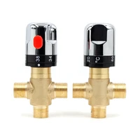 brass thermostatic mixing valve bathroom faucet temperature mixer control thermostatic valve home improvement