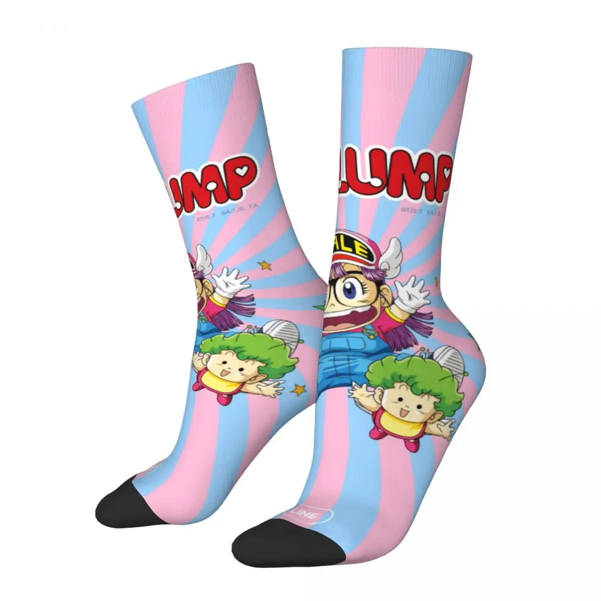 

Arale Norimaki Dr. Slump Socks Men Women Polyester Robot Girl Socks Novelty Spring Summer Autumn Winter Middle Tube Socks Gifts