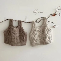 infant baby knit vest solid color girls sleeveless sweater spring autumn kids cardigan jacket new fashion children knit clothes