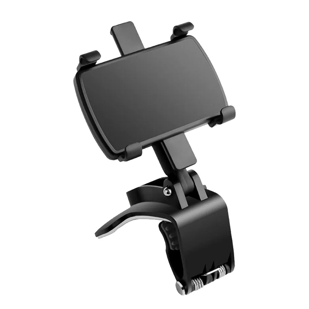 

1PCS Car Phone Holder Clip-On Dashboard Car Phone Mount 360-Degree Adjustable Phone Bracket Hands-free Cell Phone Holder