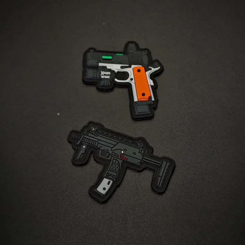 Тактическая нашивка для оружия AK версия Q значки боевых пистолетов 3D из ПВХ Glock на