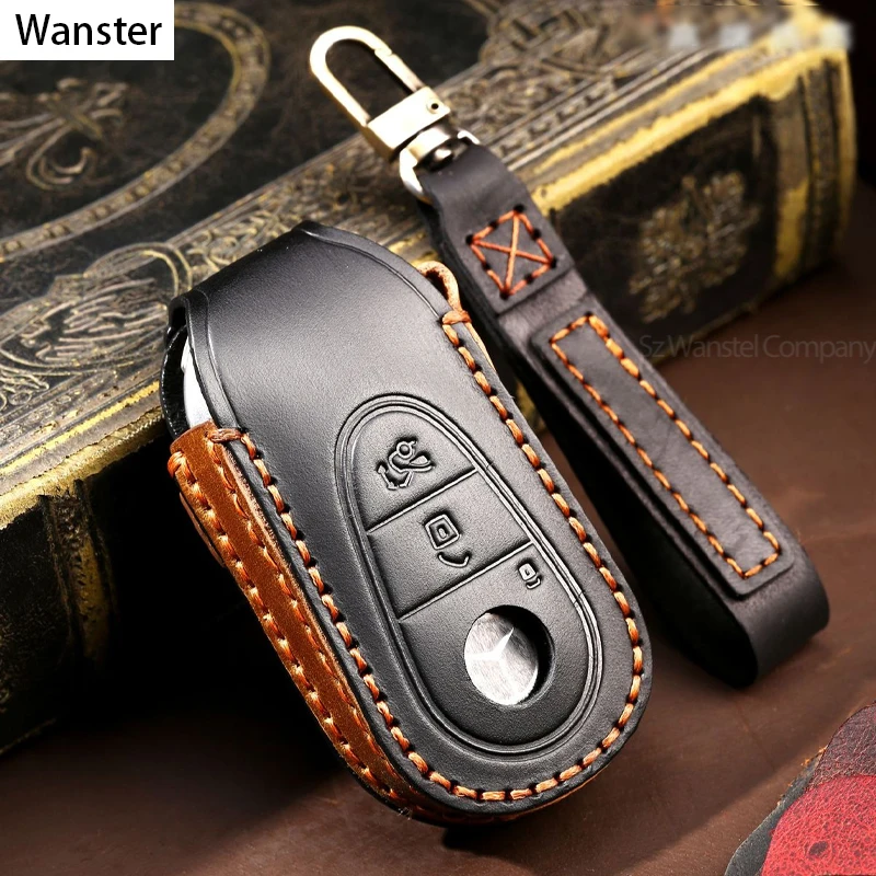 

Luxury Leather Car Key Case Key Cover Bag Shell for Mercedes Benz 2021 C Class S Class W223 S350 S400 S450 S500 C200 C260 2021