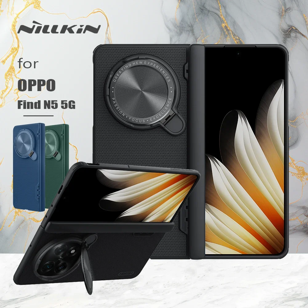 Фото Складной чехол для OPPO Find N5 5G, матовый чехол Nillkin с подставкой, чехол для камеры, защита конфиденциальности объектива №1