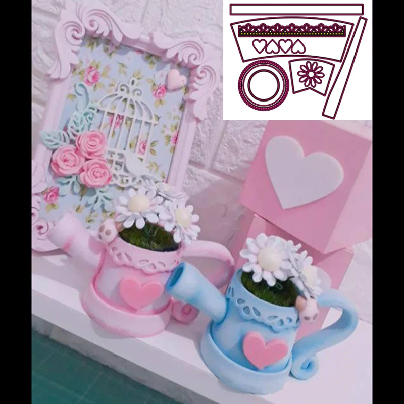 

Новинка, металлическая Форма для высечки чайника, рельефное украшение для фотоальбома, изготовление открыток «сделай сам»