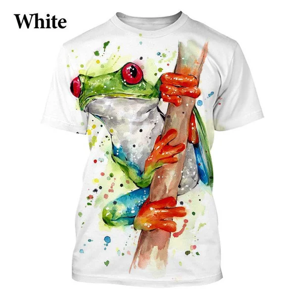 

2023 New funny animal frog 3D T-shirt unisex cute casual short-sleeved t shirt