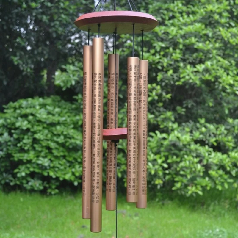 Фото Qiye Tan City Heart Sutra Wind Chimes Petition Безопасный фэн-шуй Гуаньинь Буддийская сутра Буддийский зал и дужки храма №4