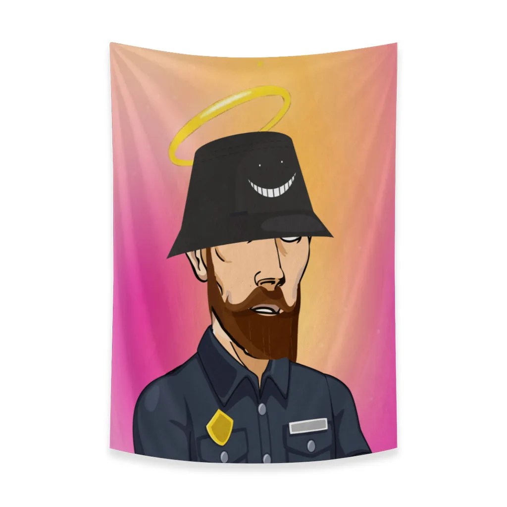 

The CryptoSaints Tapestry Jesus Tapestry Aesthetic Room Decor Boho Hippie Wall Carpets Bedroom Background Decoration