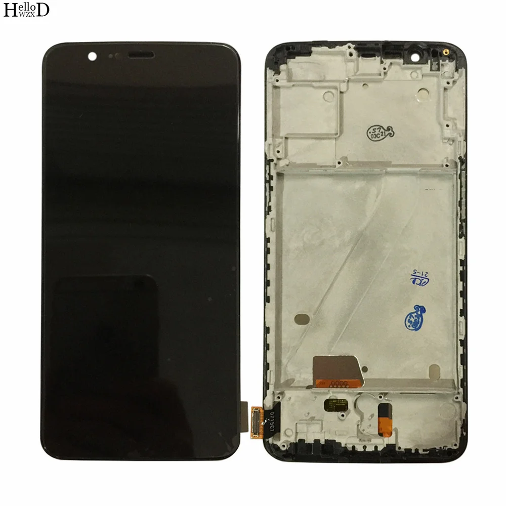 Новый протестированный ЖК-дисплей для Oneplus 5T / 1 + 5T A5010, ЖК-дисплей с рамкой, сенсорный экран, дигитайзер для One Plus 5T в сборе
