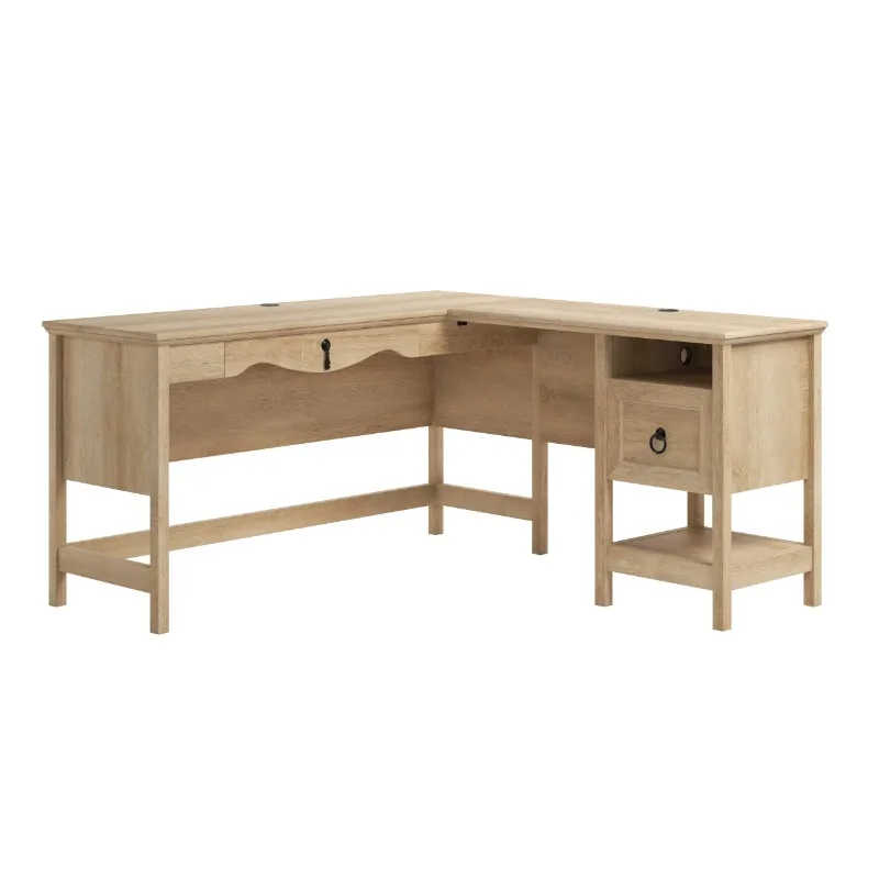 

Adaline Cafe L-Shaped Desk with File Drawer, Orchard Oak Finish