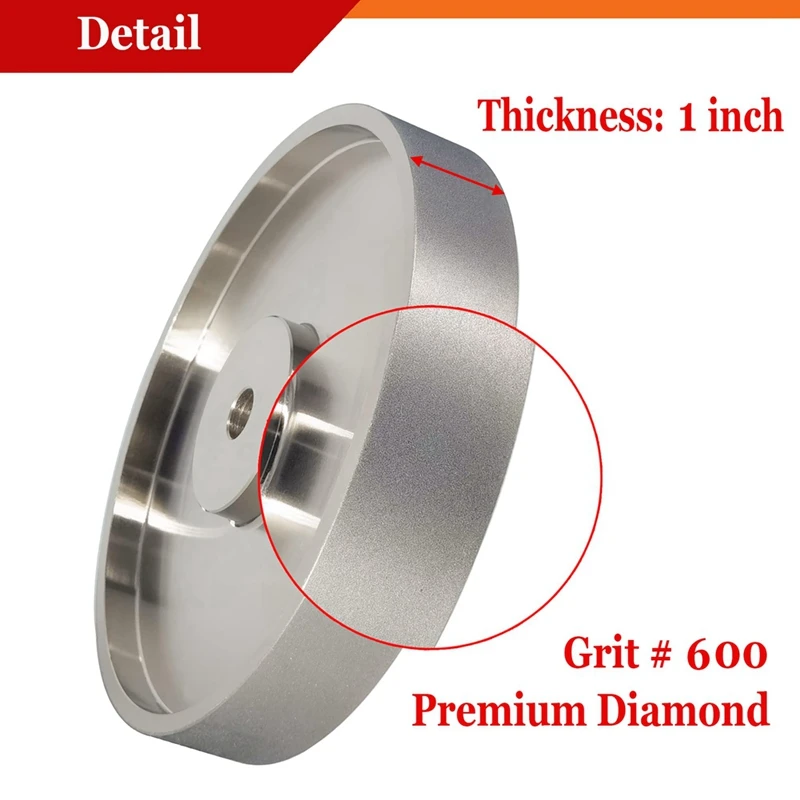 CBN шлифовальный круг диаметр 6x1 дюйм ширина 1/2 дюйма алмазный для заточки