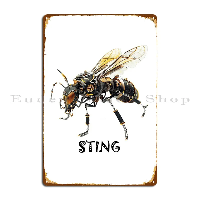 Механическая Оса готовая к укусу металлические вывески клубный клуб