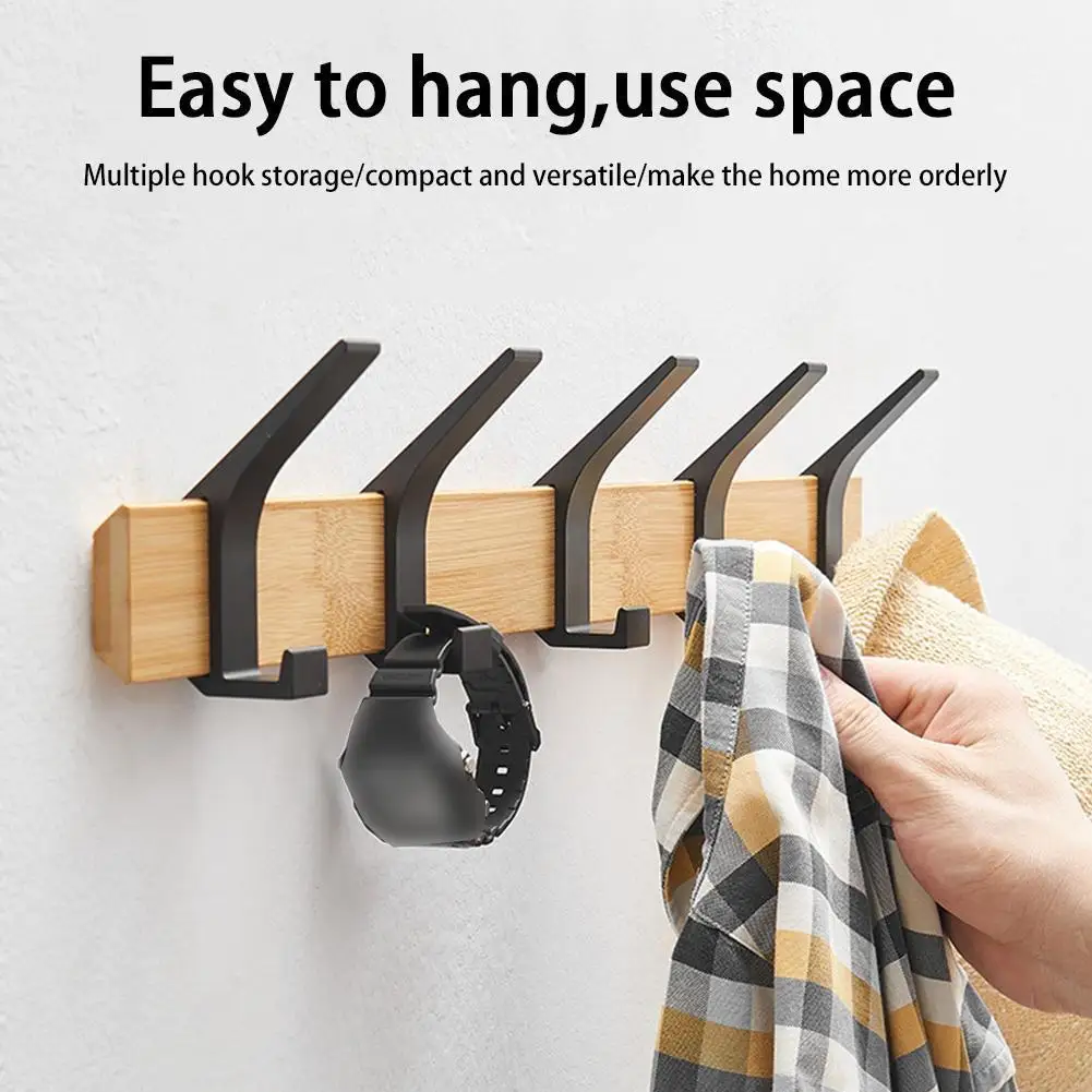 

Вешалка для пальто, настенное крепление, крючки для пальто, деревянные с крючками, алюминиевые настенные крючки для шляпы, сумки, вешалка для полотенец, нержавеющий держатель для пальто F2E7