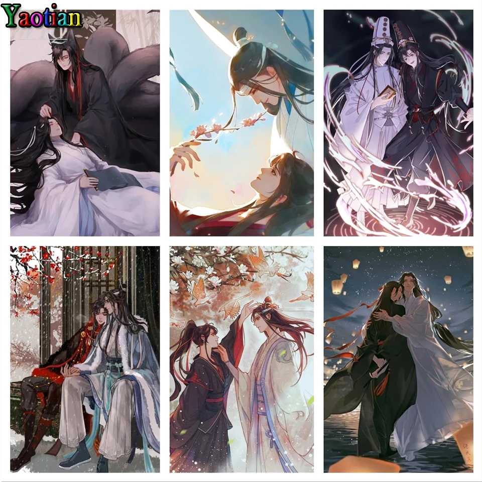

5D алмазная живопись Wei Wu Xian/lan Zhan аниме постеры Mo Dao Zu Ши постеры Алмазная вышивка Стразы Декор детской комнаты
