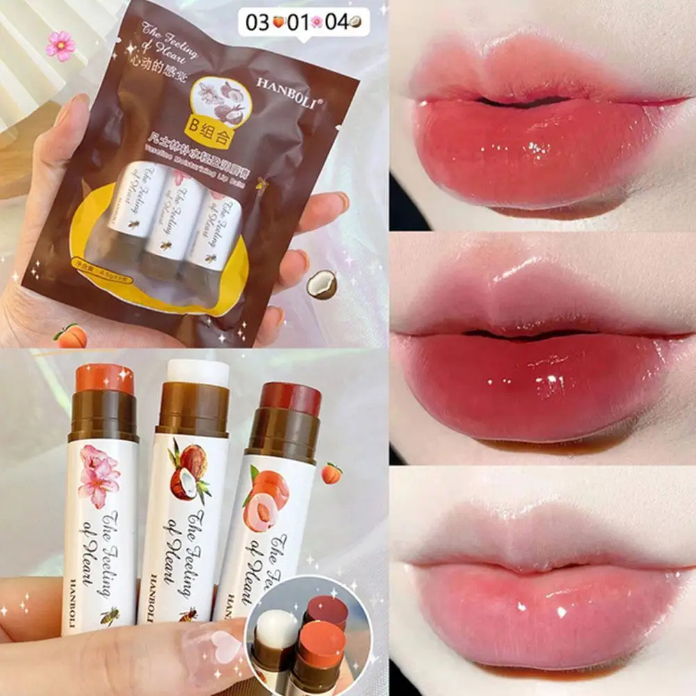 

Fruit Lip Balm Moisturizing Jelly Color Changing Lip Gloss Natural Long-lasting Nourishing Smooth Soft Lip Beauty Care Cosmetics