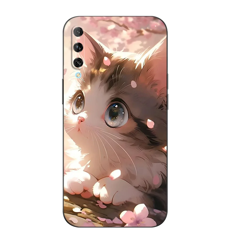 Чехол для huawei y9s, силиконовая Мягкая задняя крышка для телефона huawei y9 S coque huaweiy9s, бампер, черный чехол из ТПУ, потрясающие крутые кошки, домашние животные (art.: 3920c3dbbdb13) - 3920c3dbbdb13