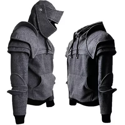 

2023New Men's Hoodies Tracksuit Autumn Winter Elbow Drawstring Mask Hooded Sweatshirt Long Sleeve Slim Coat Male Jacket,TA26