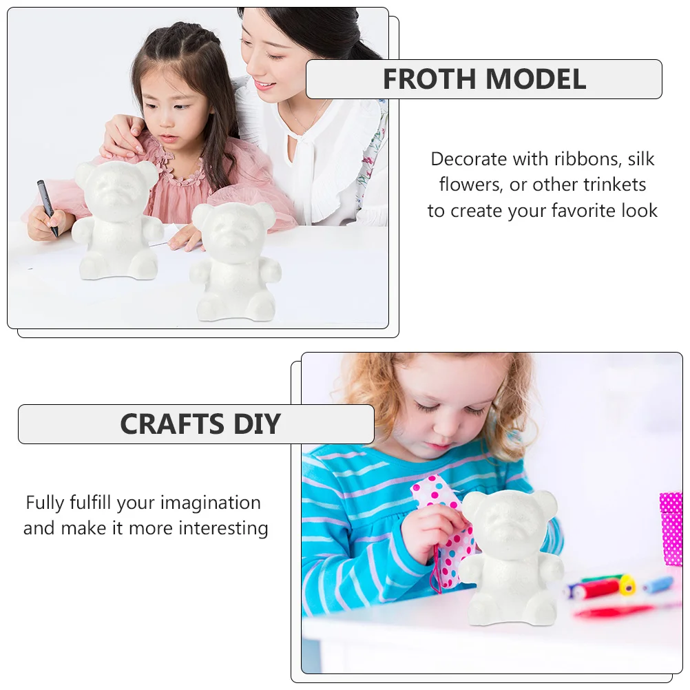 4 шт. Рождественская модель медведя из пенопласта Свадебные украшения