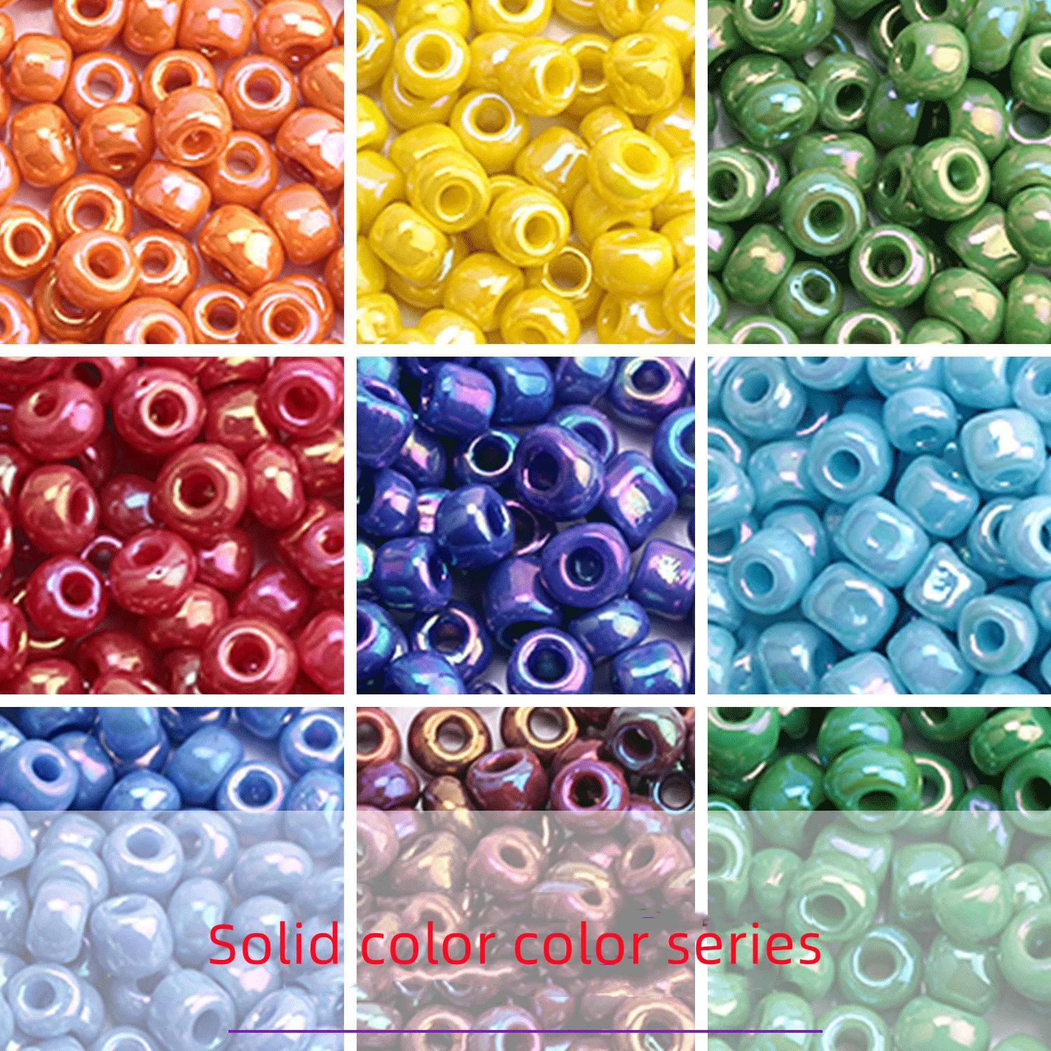 

2mm3mm4mm solid color colored glass rice beads magic beads DIY hand beaded jewelry accessories