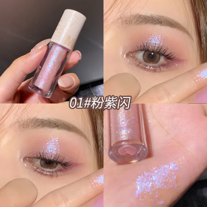 

Liquid Eyeshadow Pearlescent Liquid Eyeliner Glitter Sequins Lying Silkworm Highlight Eye Cosmetic Long-lasting Shiny Makeup
