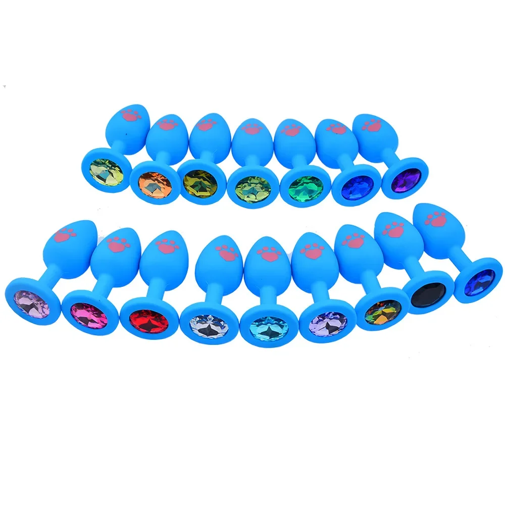 Силиконовая анальная пробка BlissStar голубая