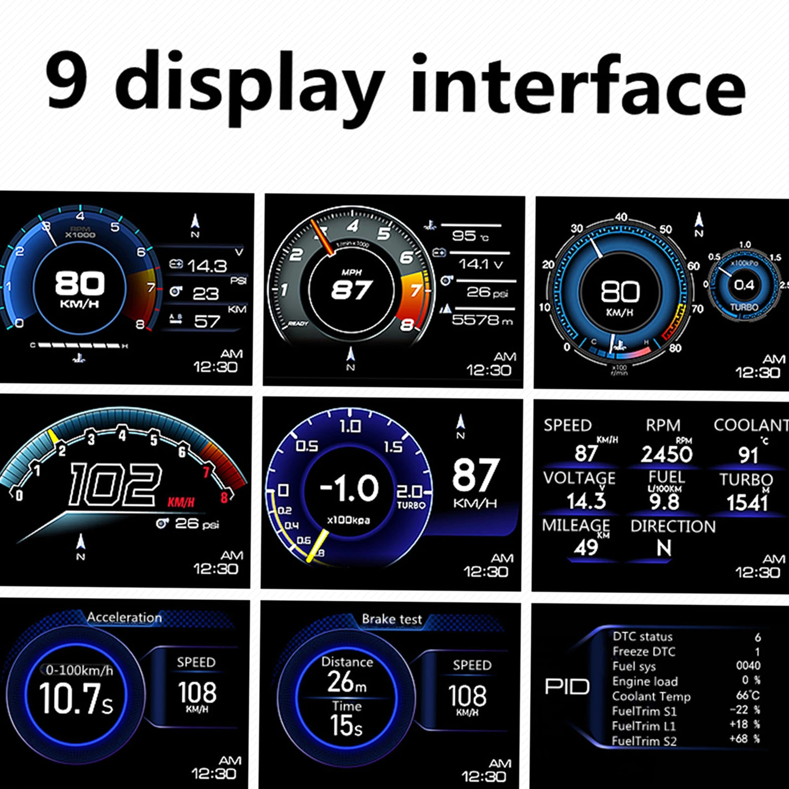 Фото Автомобильный проекционный дисплей (HUD) OBD2 Plus с GPS: Умный измерительный прибор, высокоточный спидометр, диагностический инструмент, удаление кодов неисправностей, безопасное вождение №4
