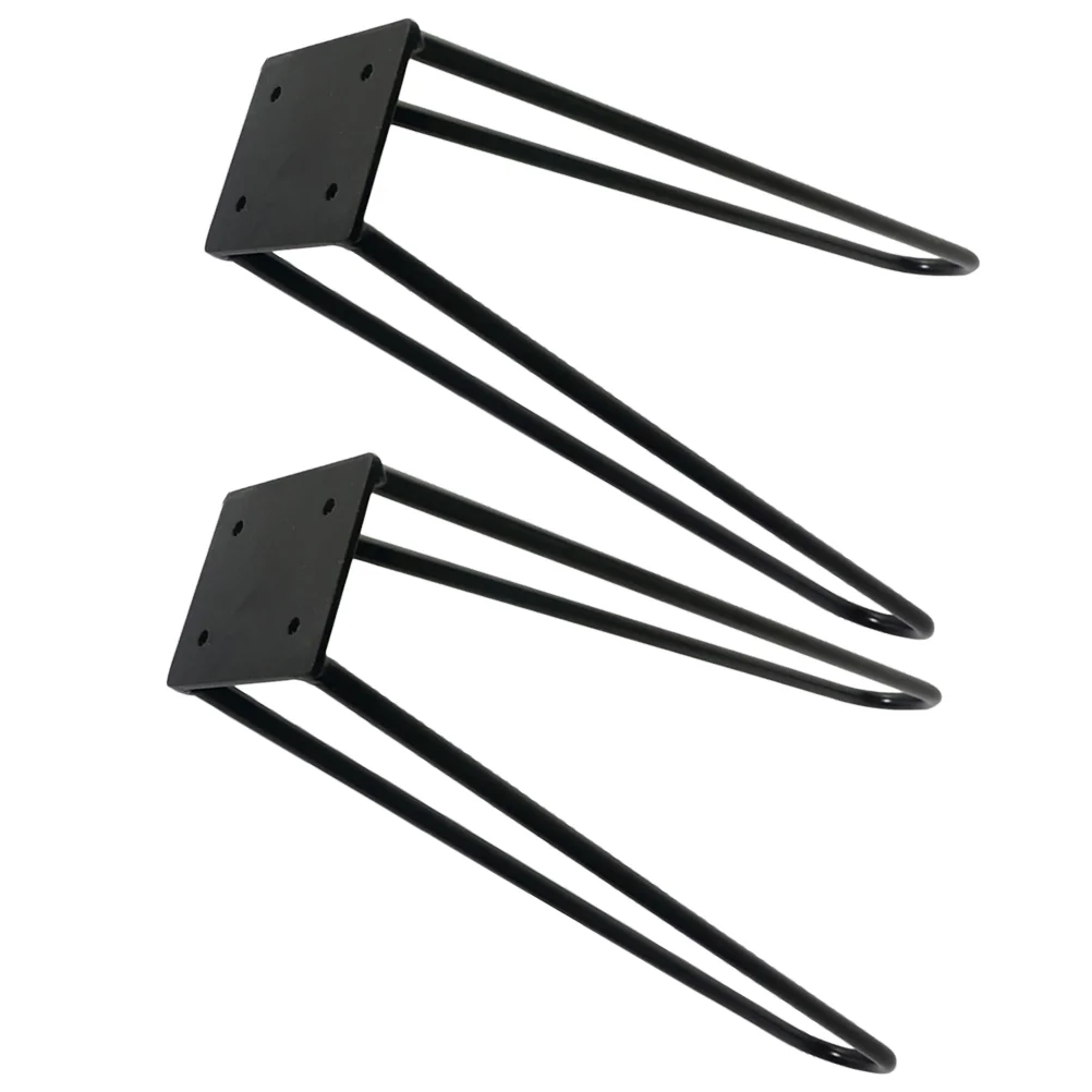 

2 Pcs Metal Table Legs Furniture Hairpin Metallic Clips Chair Coffee Base Dresser Simple