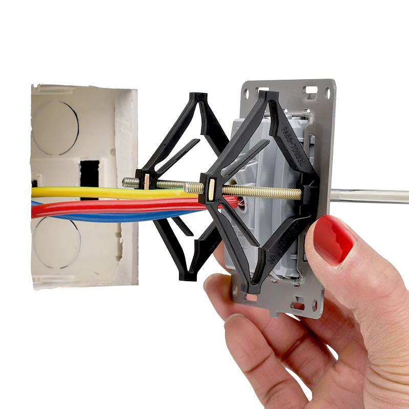 

Metal Wall Socket Bottom Box Maintenance Device Fixed Support Rod 86mm Wall Switch Bottom Box Socket Box Maintenance Accessories