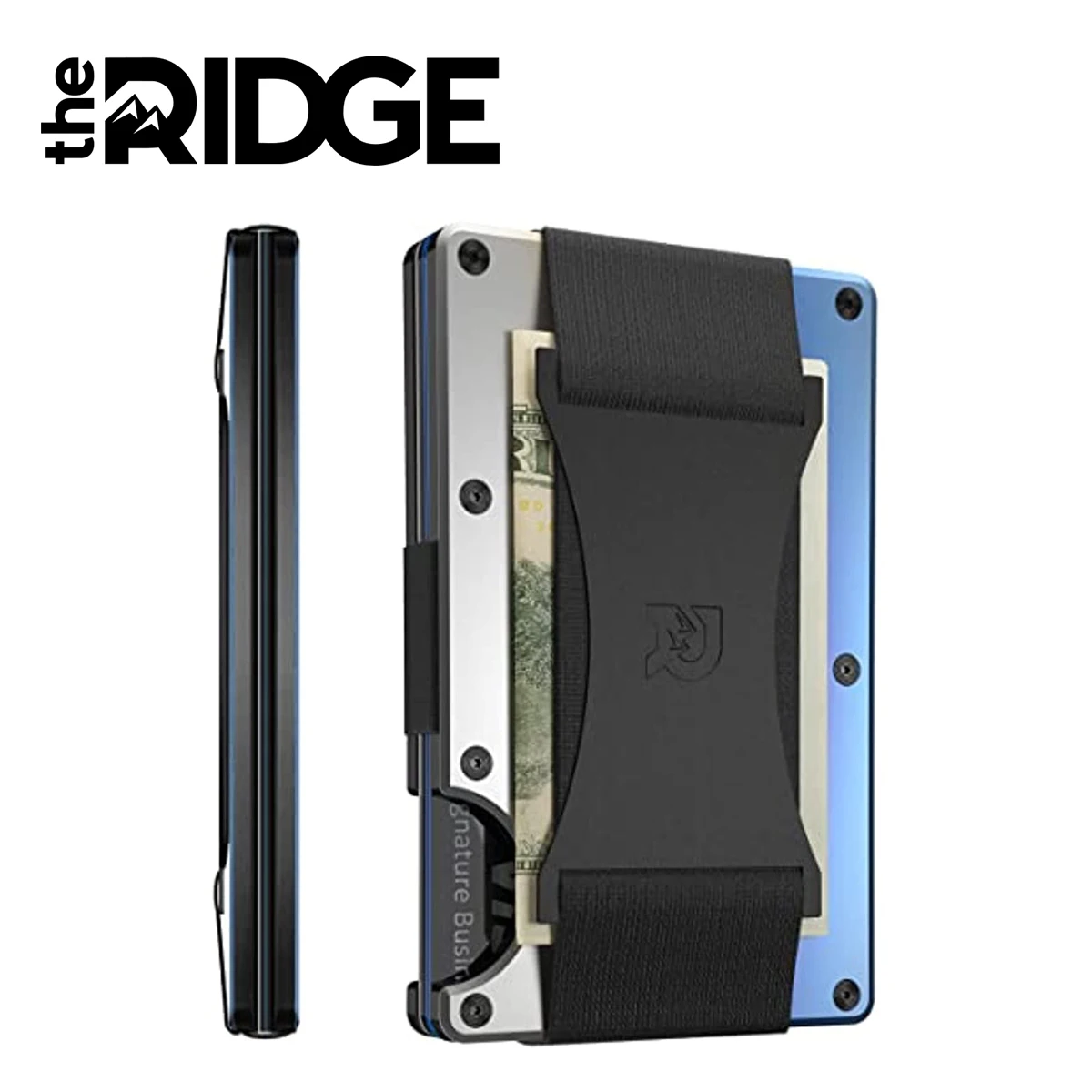 

The Ridge RFID Blocking Minimalist Slim Wallet for Men Carteira Masculina Brand Luxury Credit Card Holder Aluminum Metal Purs