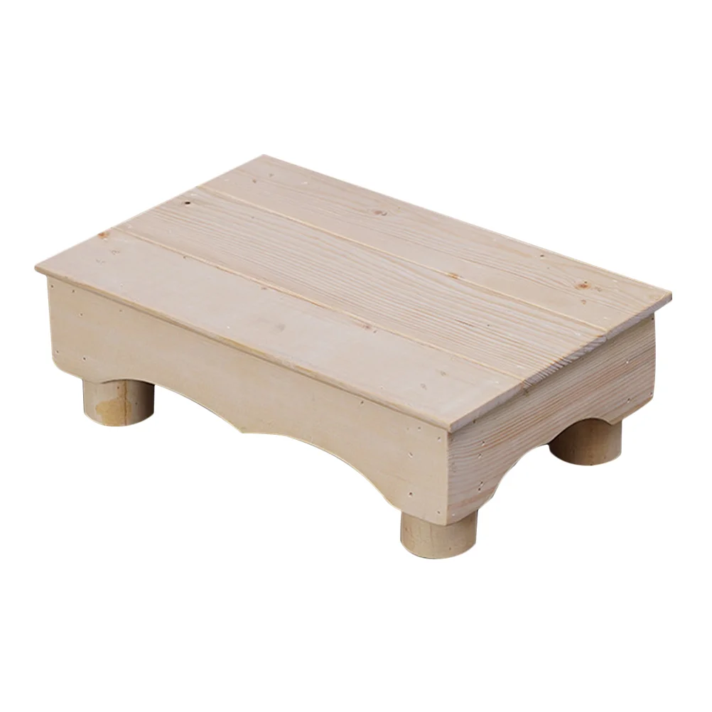 

Wooden Footstool Bathroom Toilet Stool Household Step Stool for Adult Kids