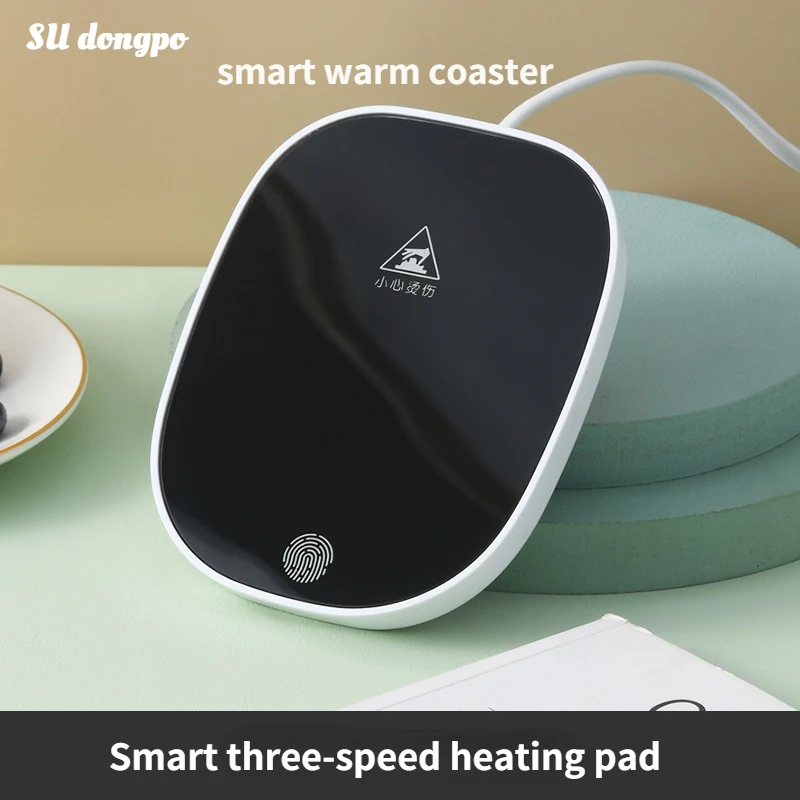 

Smart Warm Coaster Three Gear Temperature Adjustment Us Eu Plug Heating Pad Milk Tea Coffee Mug Thermal Coaster Fashion Gift