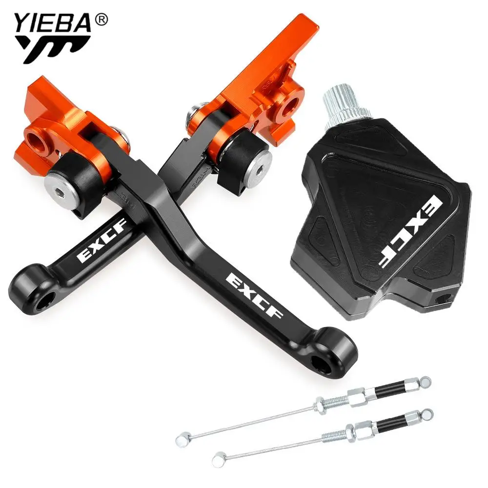

Motorcross Dirt Bike CNC For 250 300 350 400 450 500 EXCF EXC-F Brake Clutch Levers Stunt Clutch Pull Cable Lever Easy System