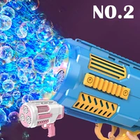 new n holes bubble gun automatic blow bubbles electric rocket soap water bubble machine for kids outdoor games toys gifts kids