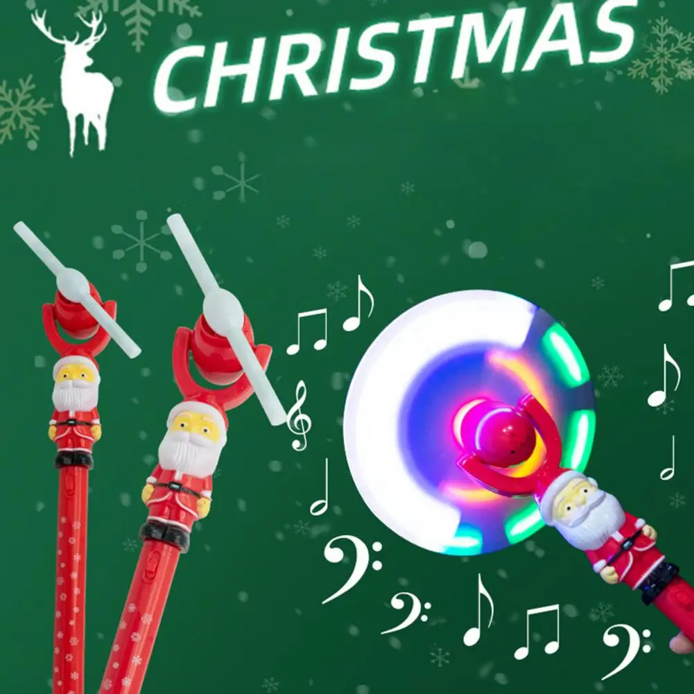 

Glowing Windmill Music Colorful Lights 360 Degrees Rotating Santa Flashing LED Musical Rainbow Spinning Windmill for Concert