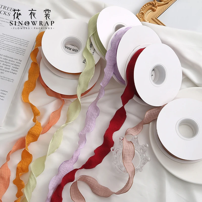 

Sinowrap Wholesale Satin Ribbon 2.5CM*10 Yard Fabric Ribbons For Bow Handmade Diy Cake Gift Ribbon Flower Wrapping Accessories