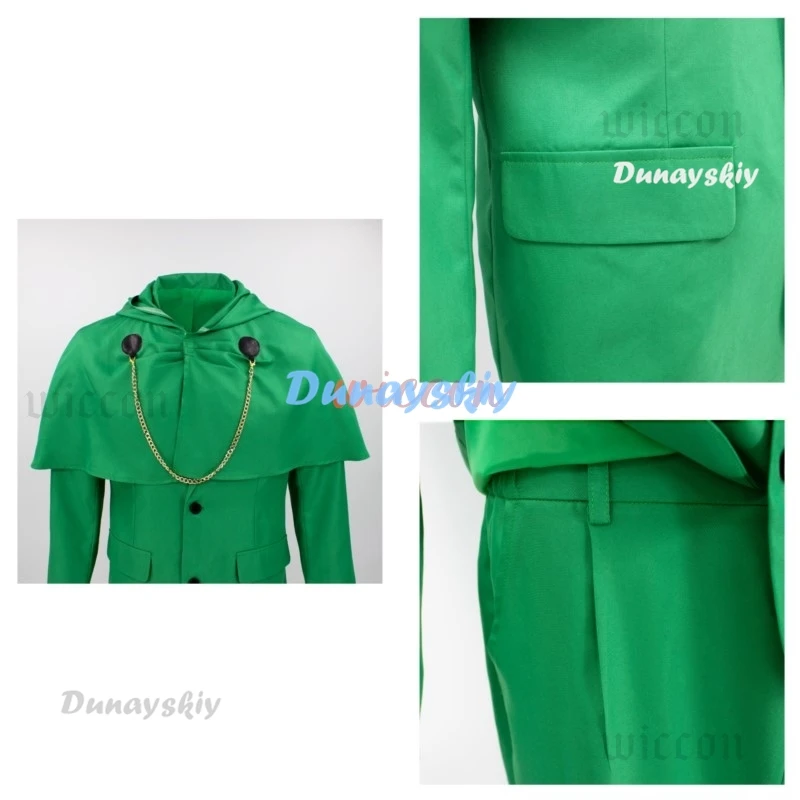 Movie Doctor Doom Cosplay Costume Mask Adult Unisex Green Uniform Coat Pants Suit Halloween Outfit Party