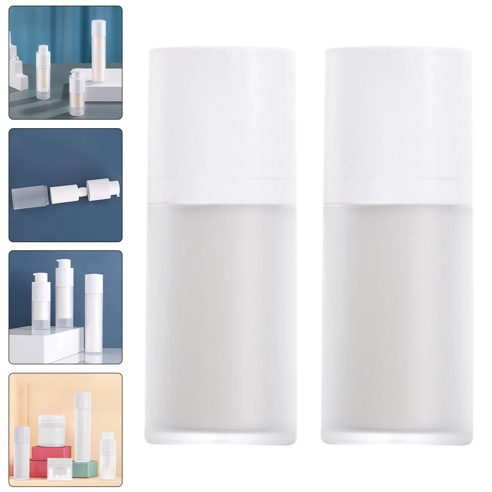 

Lotion Bottle Airless DIY Plastic Pump Dispenser Vacuum Press Travel Makeup Container