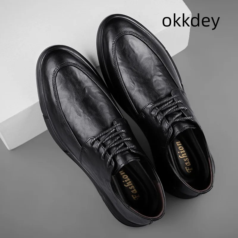 

Casual Business Shoes for Men Outdoor Comfortable Trendy All-match Wear-Resistant Breathable Round Toe Shoes Spring Autumn Main